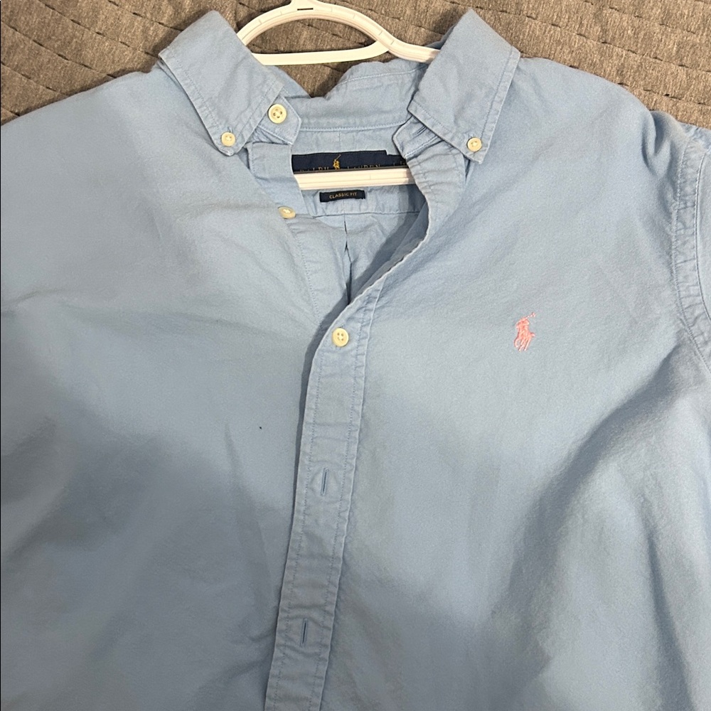 Polo by Ralph Lauren Men's Sky Blue Button Down Shirt